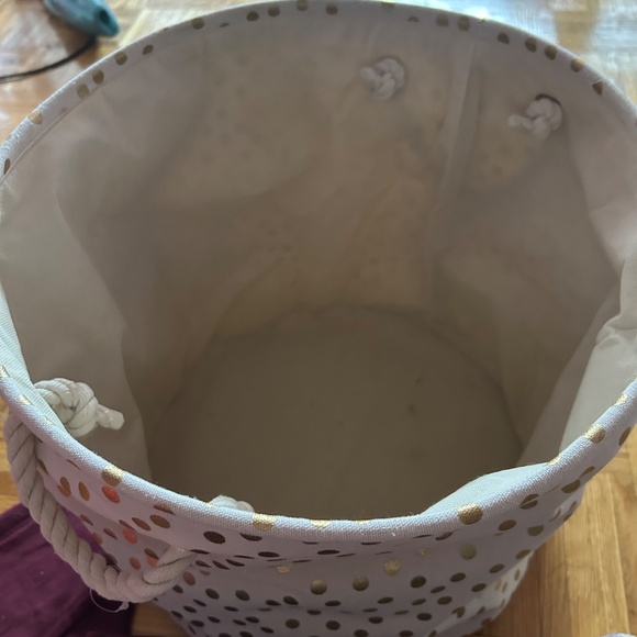Gold polka dot storage basket - Picture 2 of 2